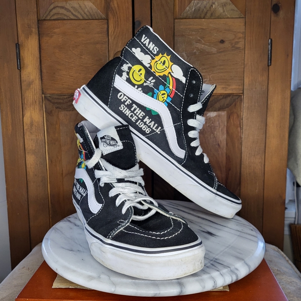 Vans Mens Black High-Top Sneakers - Picture 8 of 15